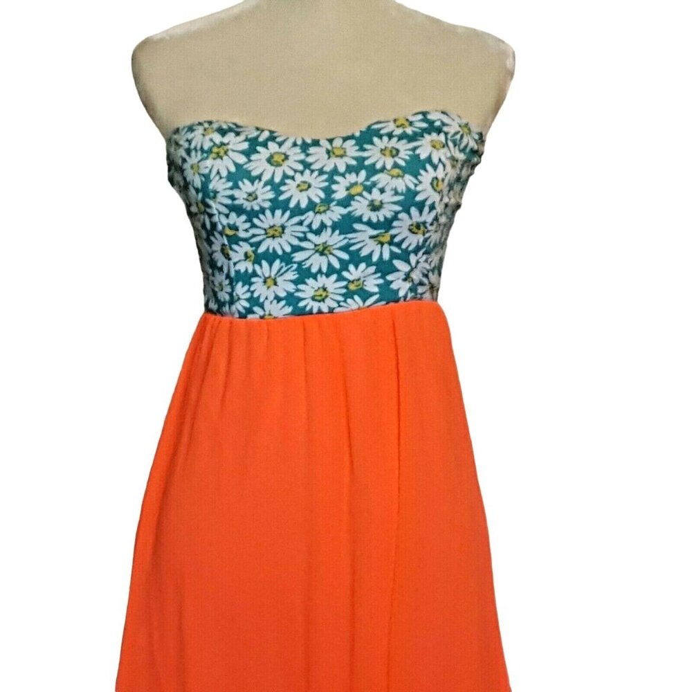 Bandeau Tube Maxi Dress Juniors M‎ Strapless Beach Preppy Resort